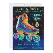 Skate Birthday Party Einladung