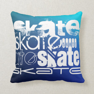 Skate; Blauer Gradient Kissen