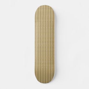 Skate Board Gold Ribbed Skateboard