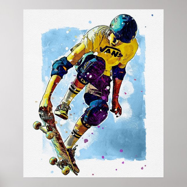Skate Boarding 20" x 24" Poster (Vorne)