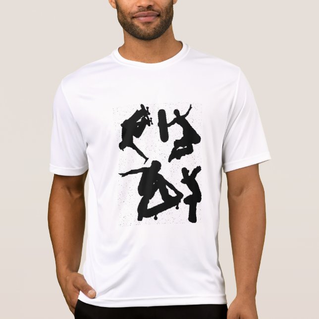 Skate Boarding Park Sports Fun Skaten Leader T-Shirt (Vorderseite)