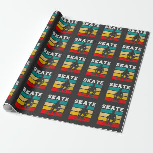 Skate Boy Skateboarding Kid Retro Geschenkpapier