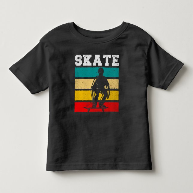 Skate Boy Skateboarding Kid Retro Kleinkind T-shirt (Vorderseite)