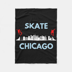 Skate Chicago Il Skateboarding-Fans Chicago Skylin Fleecedecke