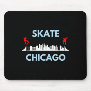 Skate Chicago Il Skateboarding-Fans Chicago Skylin Mousepad
