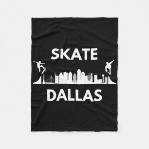 Skate Dallas Tx Skateboarding-Fans Dallas Skyline Fleecedecke