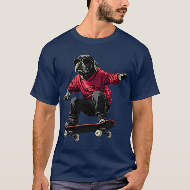 Skate de chiens - Skateboard T-Shirt (Devant)