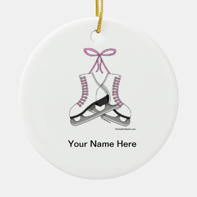 Skate - Frauen Keramik Ornament (Vorne)