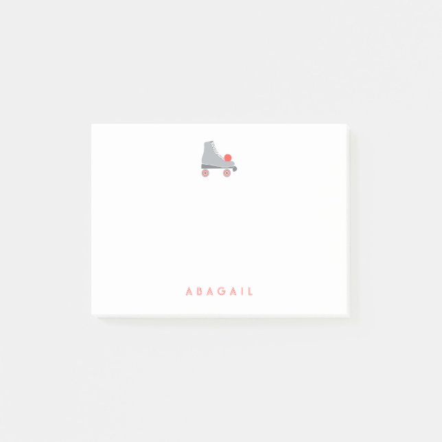 Skate für Rollen rückwärts mit eigenem Personalisi Post-it Klebezettel (Vorderseite)