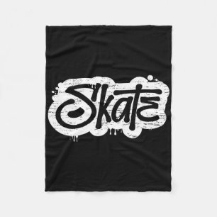 Skate Graffiti abgenutztes Skateboarding Skater Sh Fleecedecke