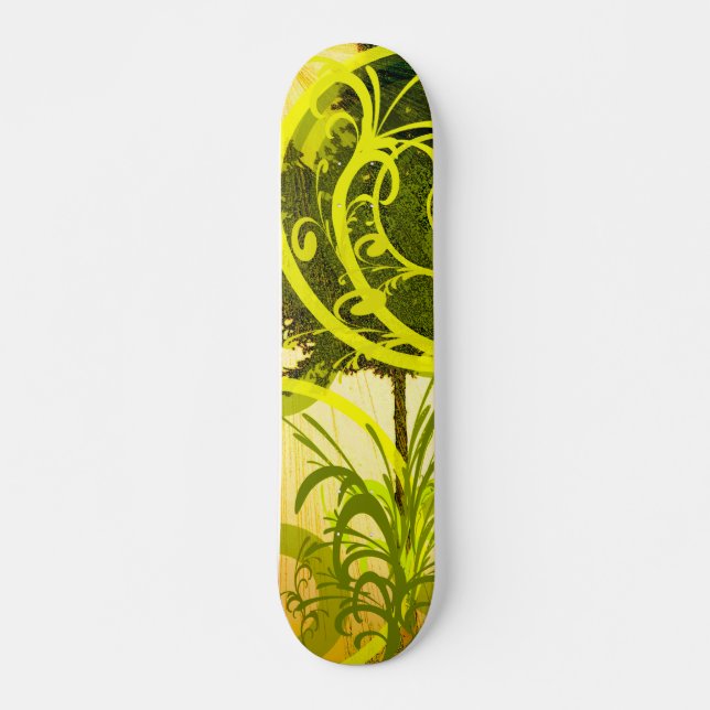 Skate Green Abstrakt Skateboard (Vorne)