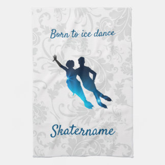 Skate-Handtuch für Eis - Blaues Sternpaar Geschirrtuch