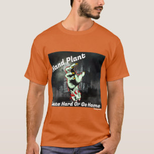 Skate Hard oder Go Zuhause Orange Skateboarding T T-Shirt