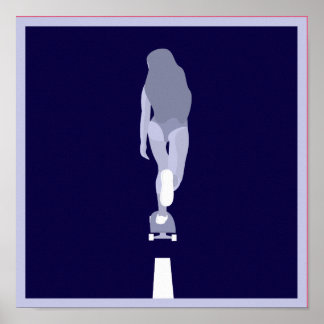 Skate in der Nacht Poster