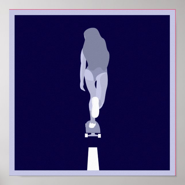 Skate in der Nacht Poster (Vorne)