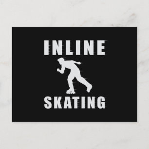 Skate Inline Skaten Skater Inliner Funny Geschenk Postkarte