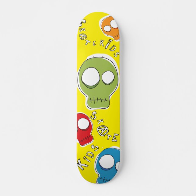 Skate Kids Skulls Mini Board Skateboard (Vorne)