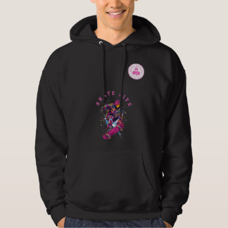 Skate Life Pink Happy Hoodie