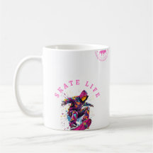 Skate Life Pink Happy Hoodie in Weiß