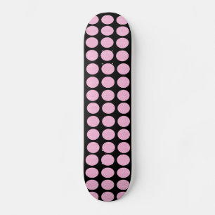 Skate-Mainboard Rosa Glitzer-Circle auf schwarz Skateboard