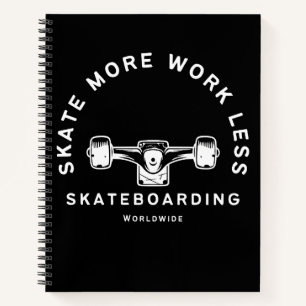 Skate mehr Arbeit weniger Kostenvoranschlag für Sk Notizbuch