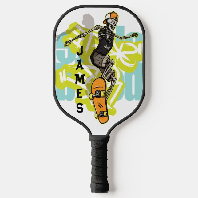 Skate oder Die: Der Untote Shredder individuell Pickleball Schläger (Vorderseite)