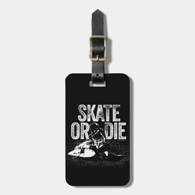 Skate oder Die (Hockey) Gepäckmarke Gepäckanhänger (Vorderseite vertikal)