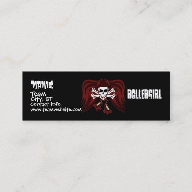 Skate oder die mit Engelsflügeln Mini Visitenkarte (Vorderseite)