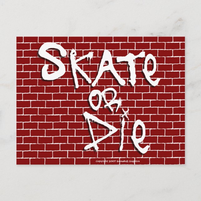 Skate oder Die Postkarte (Vorderseite)