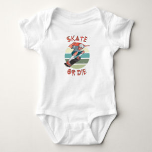 Skate oder die Skateboarder Boy Baby Strampler