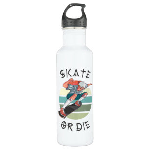 Skate oder die Skateboarder Boy Edelstahlflasche