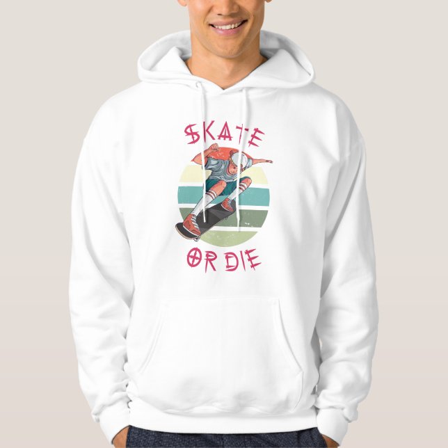 Skate oder die Skateboarder Boy Hoodie (Vorderseite)