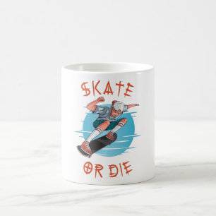 Skate oder die Skateboarder Boy Kaffeetasse