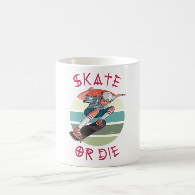 Skate oder die Skateboarder Boy Kaffeetasse (Mittel)
