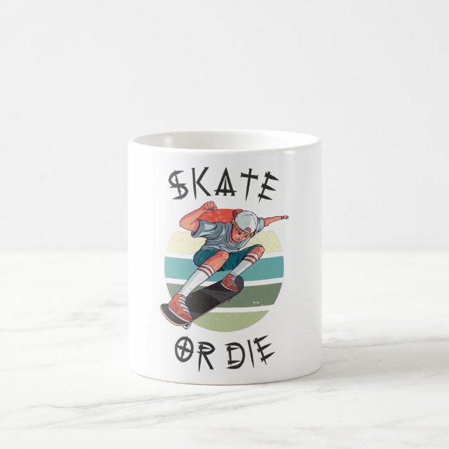 Skate oder die Skateboarder Boy Kaffeetasse (Mittel)
