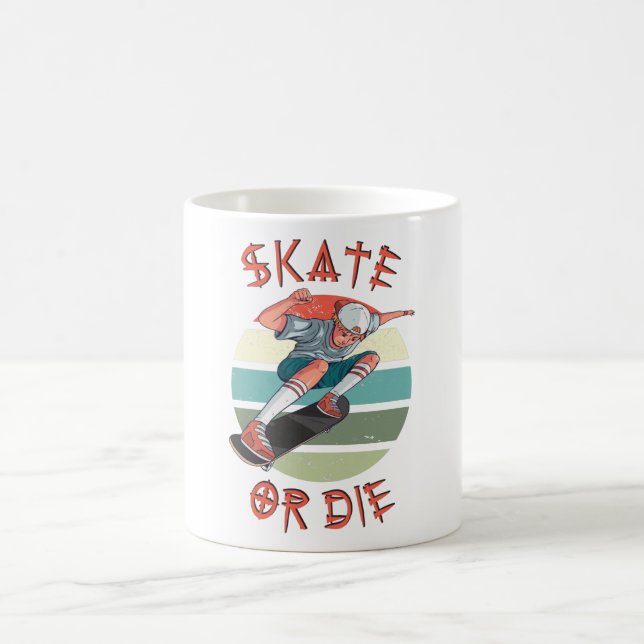 Skate oder die Skateboarder Boy Kaffeetasse (Mittel)