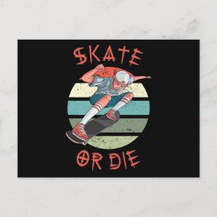 Skate oder die Skateboarder Boy Postkarte