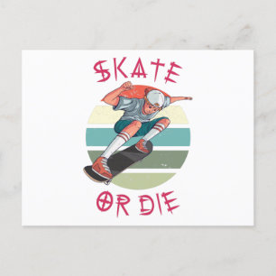 Skate oder die Skateboarder Boy Postkarte