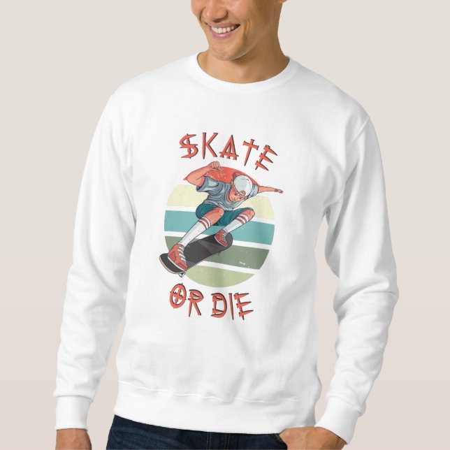 Skate oder die Skateboarder Boy Sweatshirt (Vorderseite)