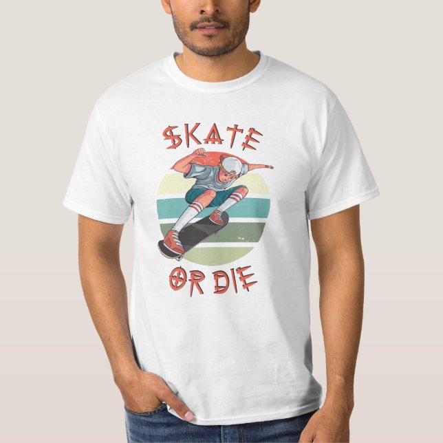 Skate oder die Skateboarder Boy T-Shirt (Vorderseite)
