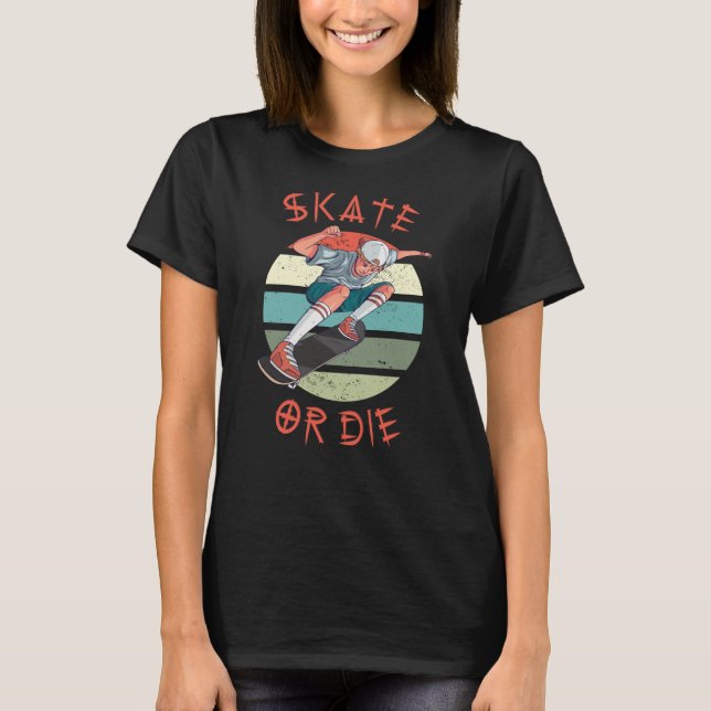 Skate oder die Skateboarder Boy T-Shirt (Vorderseite)