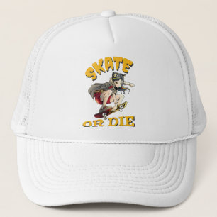 Skate oder die Skateboarder Girl Truckerkappe
