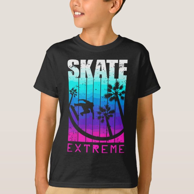 Skate oder Die, Skateboarding Street Extreme Attit T-Shirt (Vorderseite)