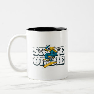 Skate oder Die Zweifarbige Tasse