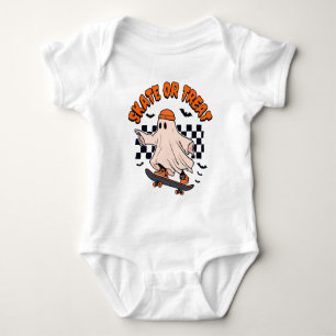 Skate- oder Leckerei-Ghost-Halloween Baby Strampler
