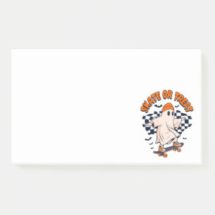 Skate- oder Leckerei-Ghost-Halloween Post-it Klebezettel