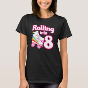 Skate P Y 8th Birthday Roller Skaten Birthday P T-Shirt