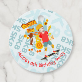 Skate Park Fun Boy Geburtstagsparty Geschenkanhänger