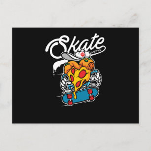 Skate Pizza Postkarte