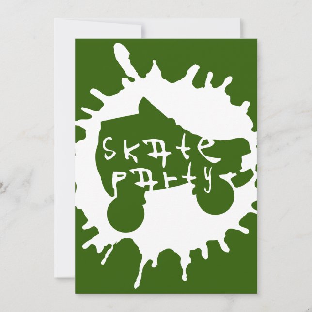 Skate-Plattform-Party Einladung (Vorderseite)
